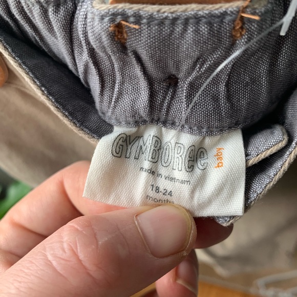 NWT Gymboree Khaki Dress Pants with Overalls - Picture 2 of 4